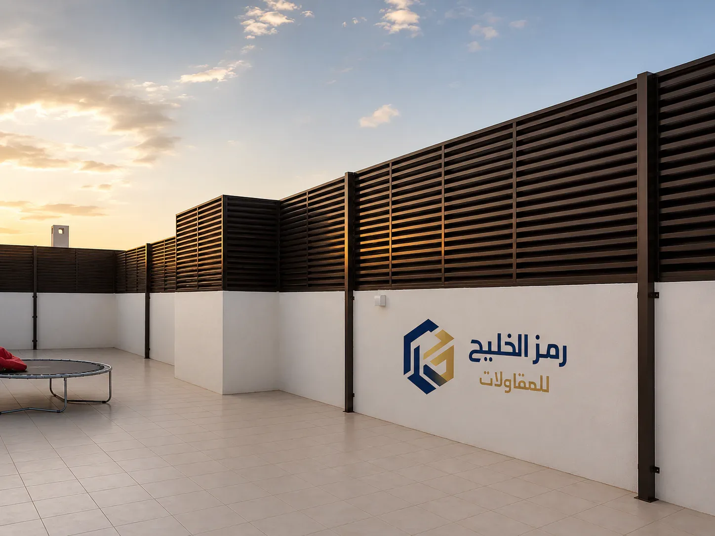 ساتر شرائح بني لمشروع سطح في الرياض